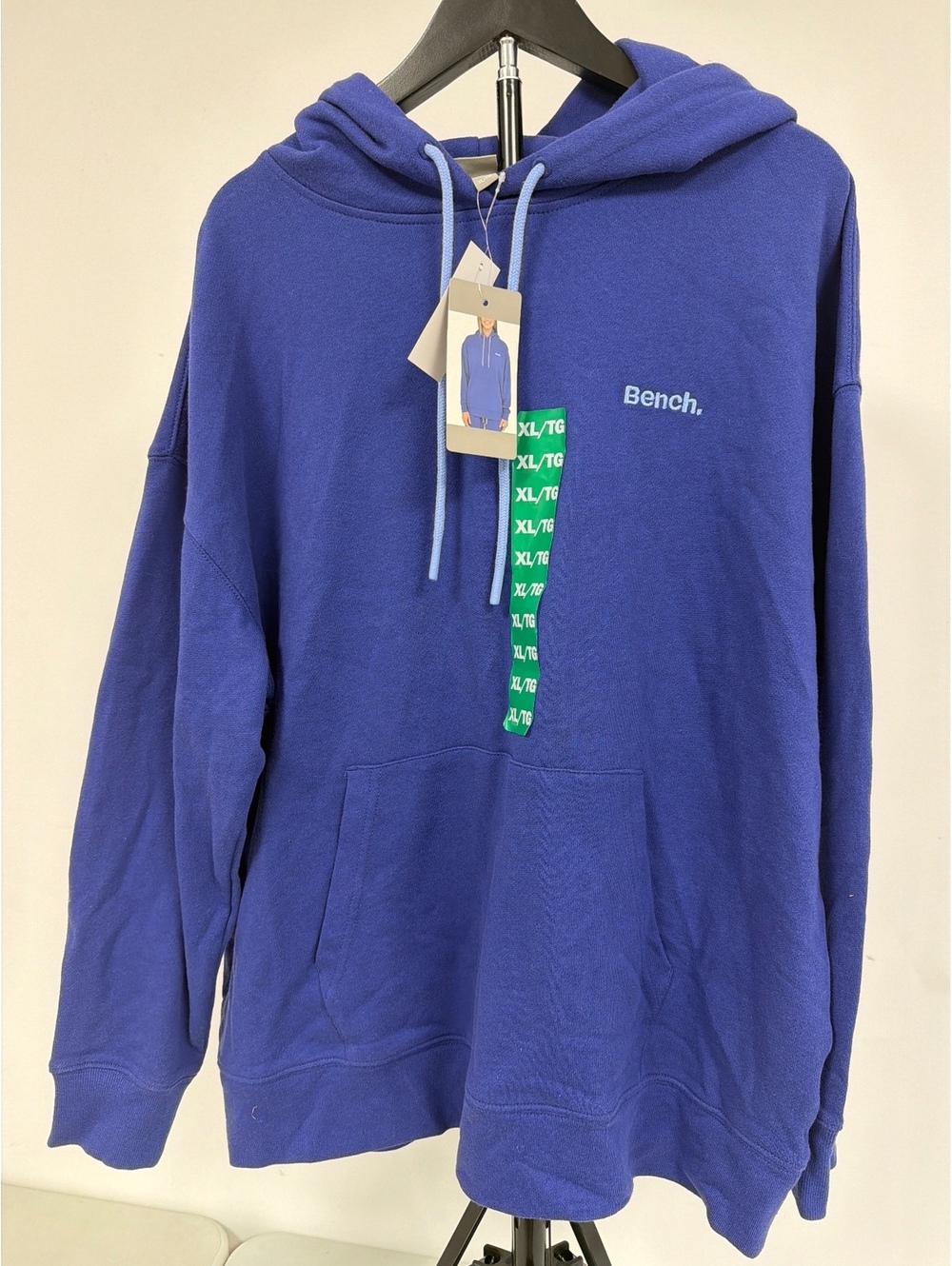 Bench Men's XL Blue Pullover Hoodie with Kangaroo Pocket 0014